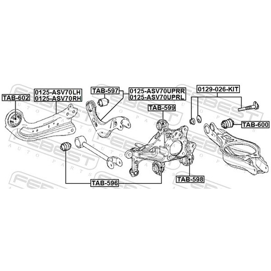 TAB-597 - Control Arm-/Trailing Arm Bush 