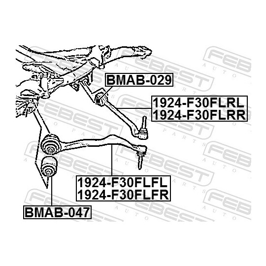 1924-F30FLRL - Track Control Arm 