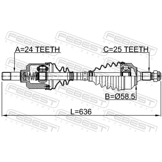 2514-B7MTLH - Drive Shaft 