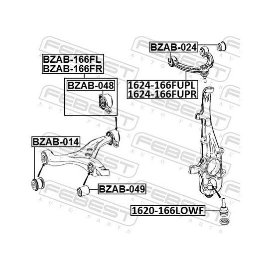 1624-166FUPR - Track Control Arm 