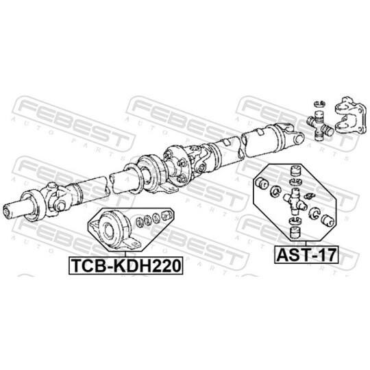 TCB-KDH220 - Bearing, propshaft centre bearing 