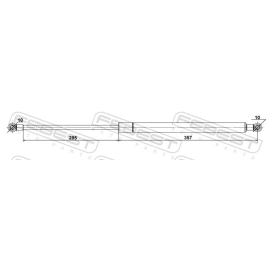 01117-003 - Gas Spring, bonnet 