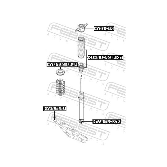 HYSS-D7R - Suspension Strut Support Mount 