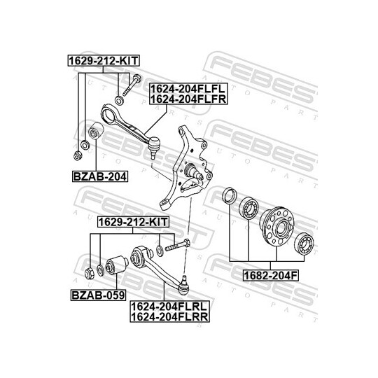 1624-204FLRL - Track Control Arm 