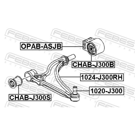 1024-J300RH - Track Control Arm 