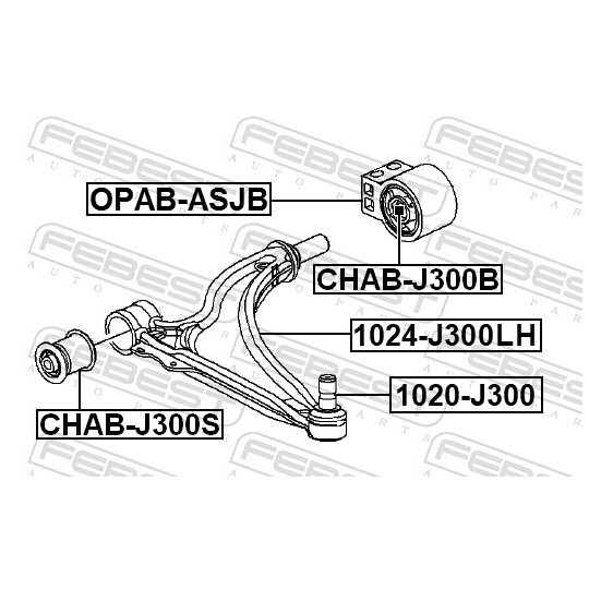 1024-J300LH - Track Control Arm 