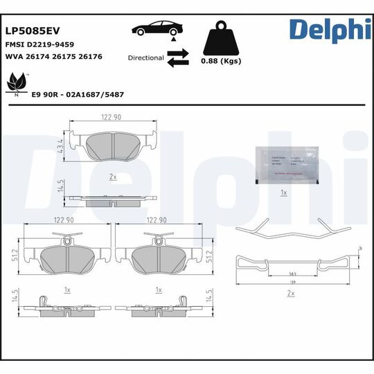 LP5085EV - Brake Pad Set, disc brake 