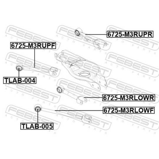 6725-M3RUPF - Track Control Arm 