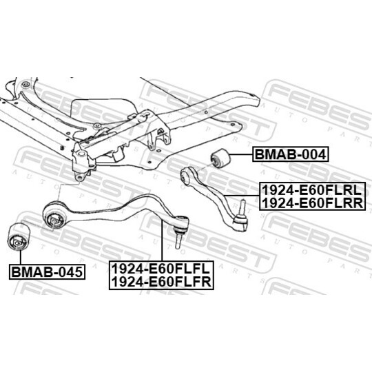 1924-E60FLFR - Track Control Arm 