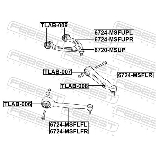 6724-MSFLFL - Track Control Arm 