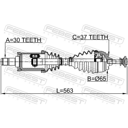 1914-F10LH - Drive Shaft 