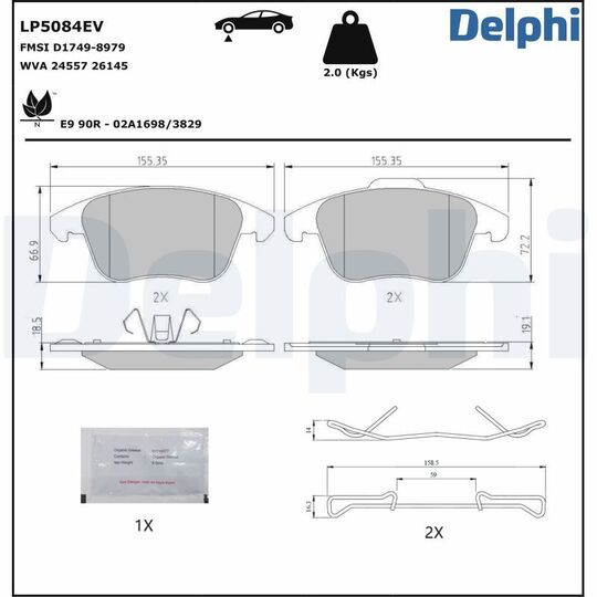 LP5084EV - Brake Pad Set, disc brake 