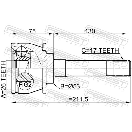 1010-TRB - Joint Kit, drive shaft 