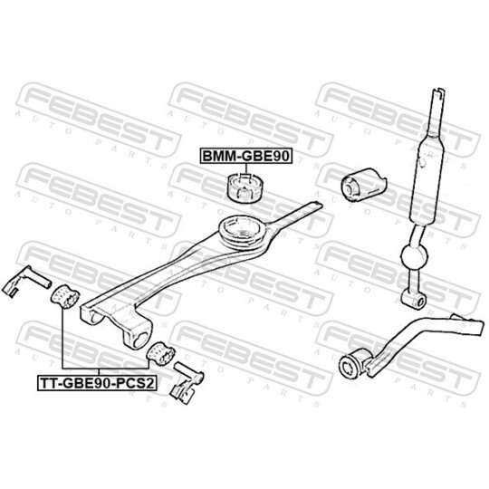 TT-GBE90-PCS2 - Bush, selector-/shift rod 