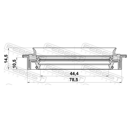 95JDS-46781114R - Shaft Seal, propshaft centre bearing 