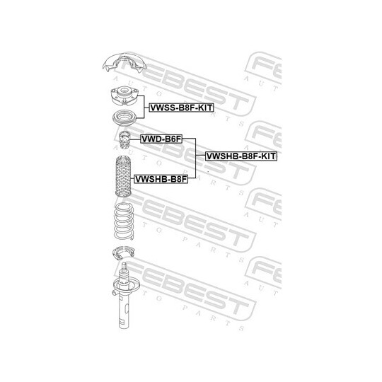 VWSHB-B8F-KIT - Dammskyddsats, stötdämpare 