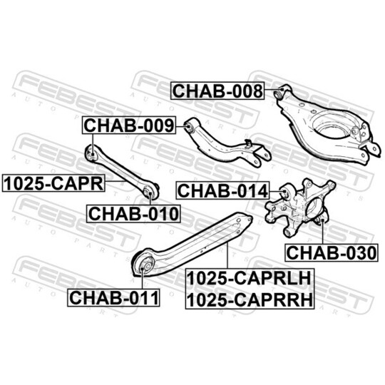 CHAB-030 - Control Arm-/Trailing Arm Bush 