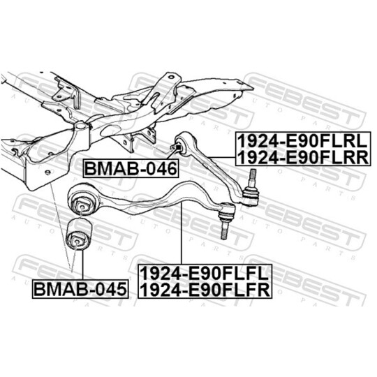 1924-E90FLFL - Track Control Arm 