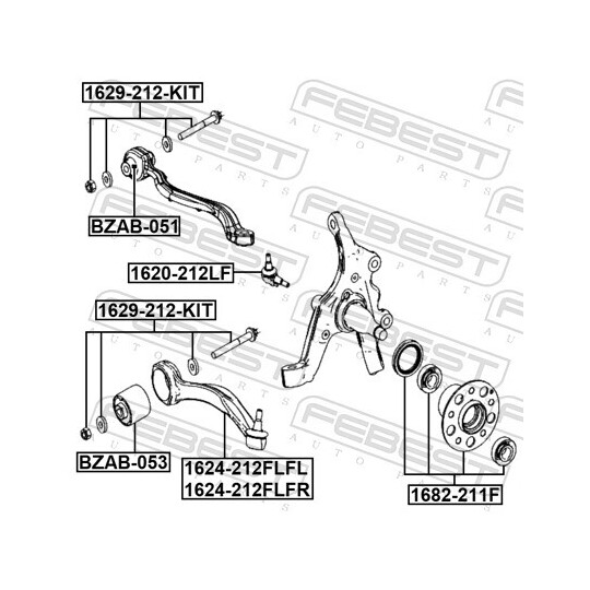 1624-212FLFL - Track Control Arm 