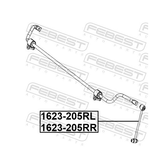 1623-205RR - Rod/Strut, stabiliser 