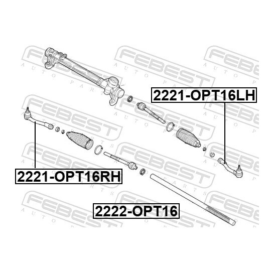 2222-OPT16 - Tie Rod Axle Joint 