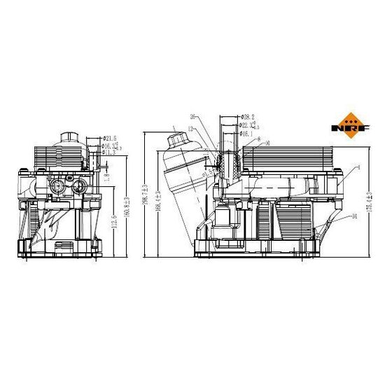 31873 - Housing, oil filter 