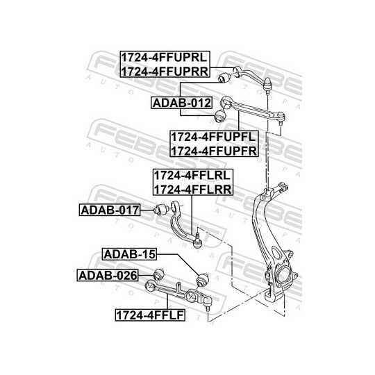 1724-4FFUPFR - Track Control Arm 