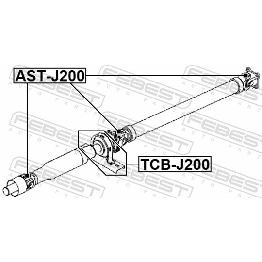 TCB-J200 - Bearing, propshaft centre bearing 