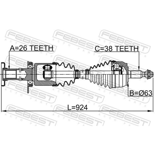 2314-7HRH - Drivaxel 