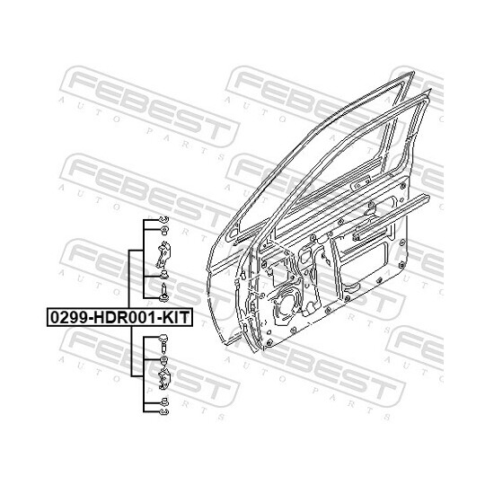 0299-HDR001-KIT - Mounting Kit, door 