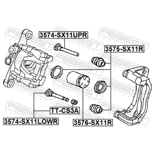 3574-SX11UPR - Juhtpolt, pidurisadul 