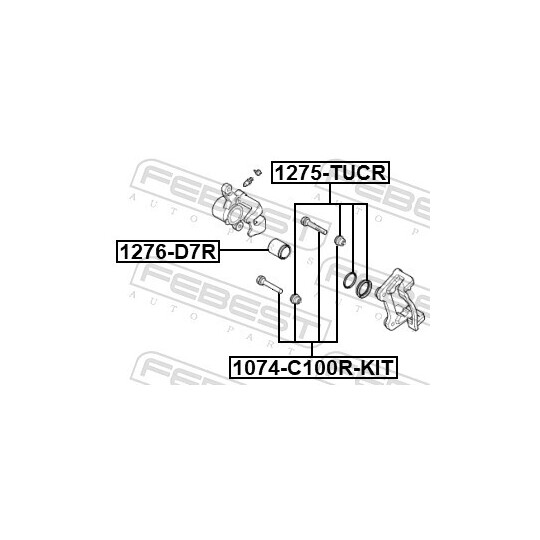 1276-D7R - Piston, brake caliper 