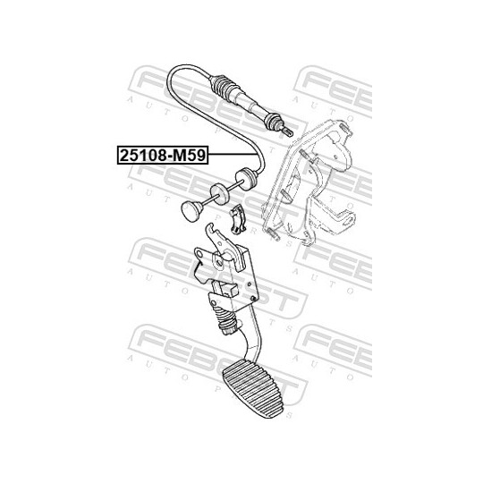 25108-M59 - Cable Pull, clutch control 