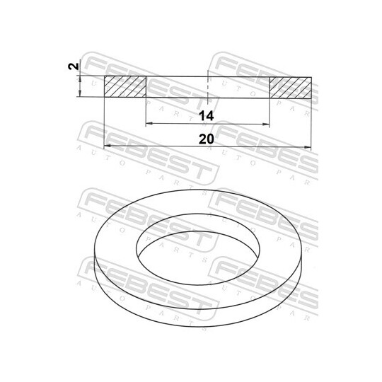 88430-142020F - Tätningsring, oljeavtappningsskruv 