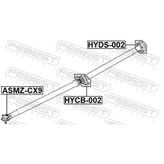 HYCB-002 - Bearing, propshaft centre bearing 