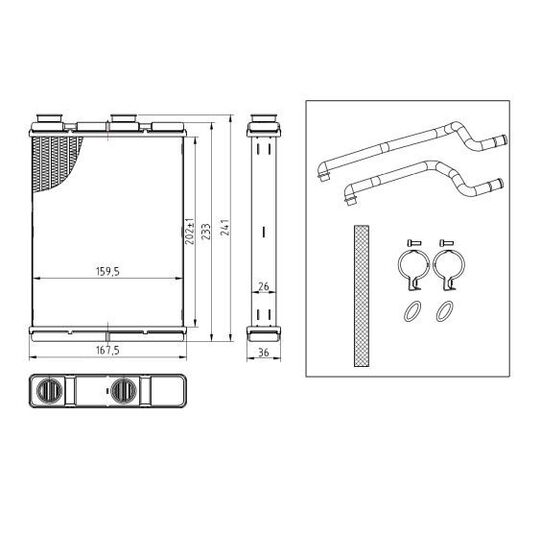 54434 - Heat Exchanger, interior heating 