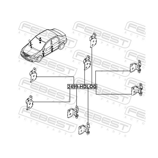 2499-HDLOG - Ukse hinge 