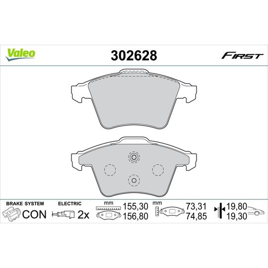 302628 - Brake Pad Set, disc brake 