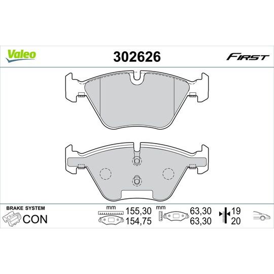 302626 - Brake Pad Set, disc brake 