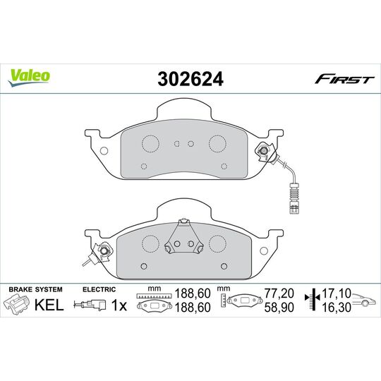 302624 - Brake Pad Set, disc brake 