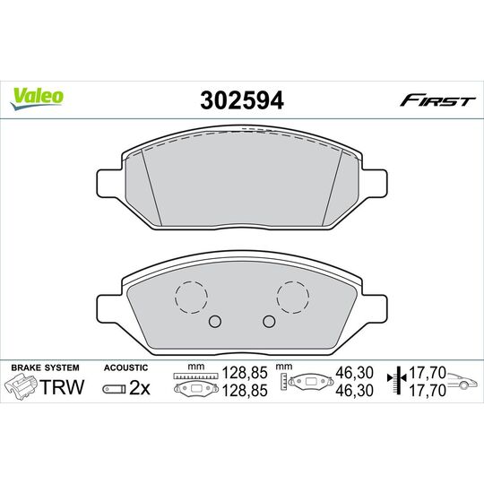 302594 - Brake Pad Set, disc brake 