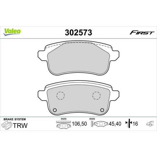 302573 - Brake Pad Set, disc brake 