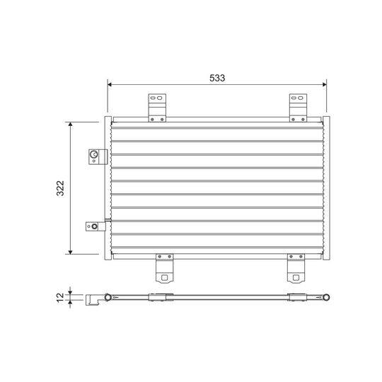 822743 - Condenser, air conditioning 