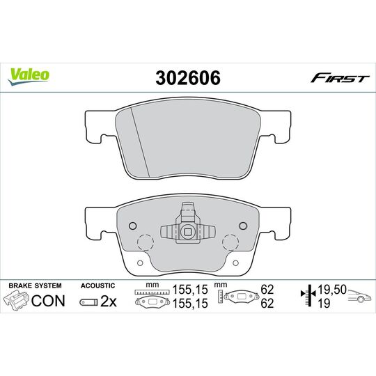 302606 - Brake Pad Set, disc brake 