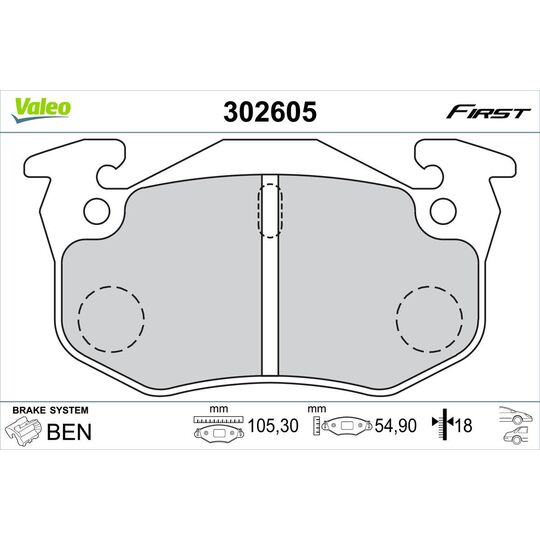 302605 - Brake Pad Set, disc brake 