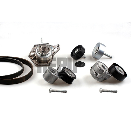 PK06632 - Water Pump + V-Ribbed Belt Set 