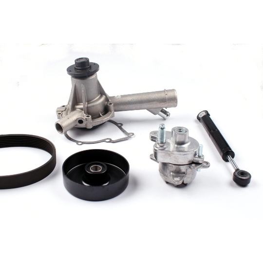 PK01420 - Water Pump + V-Ribbed Belt Set 