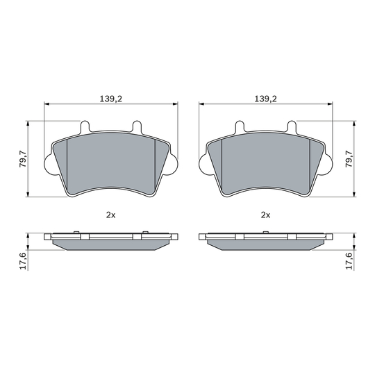 0 986 424 938 - Brake Pad Set, disc brake 