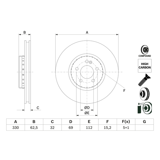 0 986 479 H48 - Brake Disc 