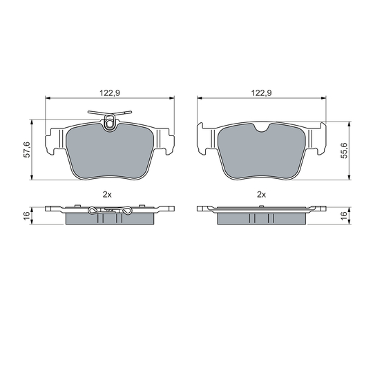 0 986 460 074 - Brake Pad Set, disc brake 